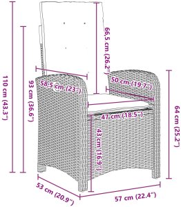 Zestaw 5 Mebli Ogrodowych z Poduszkami Beżowy Polirattan 10