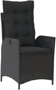 Zestaw mebli ogrodowych  9-częściowy z poduszkami czarny polirattan 6