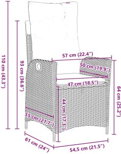 Zestaw mebli ogrodowych  9-częściowy z poduszkami czarny polirattan 10