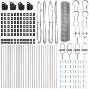 vidaXL Ogrodzenie siatkowe z 13 słupkami 0.4x50 m Stal ocynkowana 4