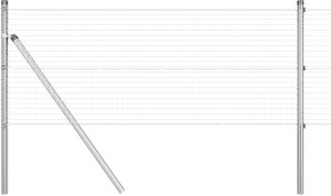 vidaXL Ogrodzenie siatkowe z 13 słupkami 0.4x50 m Stal ocynkowana 6