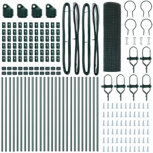 Ogrodzenie z drutu spawanego  z 13 słupkami Zielone 0.5x50 m Stal 4