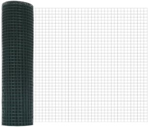 Ogrodzenie z drutu spawanego  z 13 słupkami Zielone 0.5x50 m Stal 5