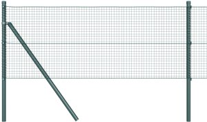 Ogrodzenie z drutu spawanego  z 13 słupkami Zielone 0.5x50 m Stal 6
