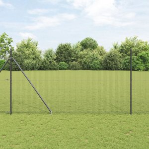 Zestaw słupków ogrodzeniowych  Zestaw 2 szt. Szary Metal 1