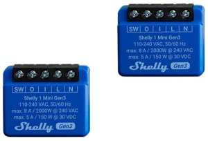 Zestaw 2 Sterowników Shelly 1 Mini Gen3 WiFi/Bluetooth Shelly 1
