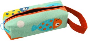 Piórnik Szkolny Przybornik w Rybki Uchwyt Zielony LEAN 2