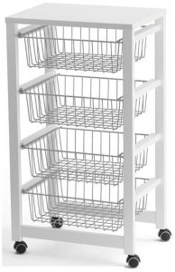 Biały wózek kuchenny GINGERONE 83x46 cm  funkcjonalny mebel pomocniczy Arredamenti 2