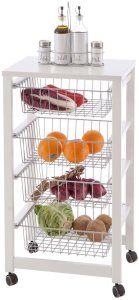 Biały wózek kuchenny GINGERONE 83x46 cm  funkcjonalny mebel pomocniczy Arredamenti 3