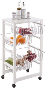 Biały wózek kuchenny GINGERONE 83x46 cm  funkcjonalny mebel pomocniczy Arredamenti 4