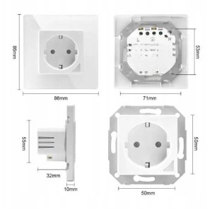 ExtraLink Extralink Smart Life Wall Socket Set Pro | Zestaw inteligentne gniazdko + ramka | Kolor Biały, 230V, WiFi 4