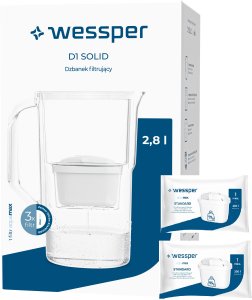 Wessper Dzbanek Filtrujący D1 SOLID +3 Filtry (WES203-NB-3PROMO) 2