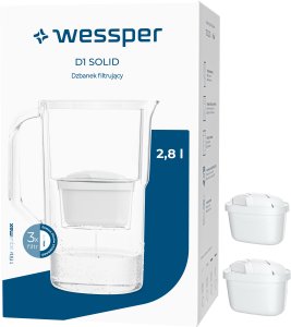 Wessper Dzbanek Filtrujący D1 SOLID +3 Filtry (WES203-NB-3PROMO) 1