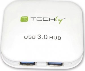 HUB USB Techly 4x USB-A 3.0 (IUSB3-HUB4-WH) 2