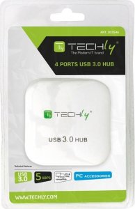 HUB USB Techly 4x USB-A 3.0 (IUSB3-HUB4-WH) 6