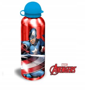 Butelka aluminiowa / bidon / korek niekapek / Avengers / czerwona 1
