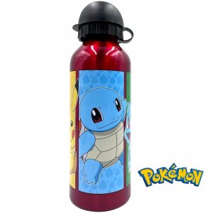 Butelka aluminiowa / bidon / korek niekapek / Pokemon / czerwona 1