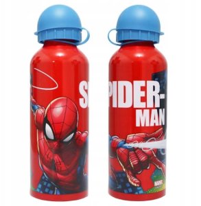 Butelka aluminiowa / bidon / korek niekapek / Spiderman / czerwona 2