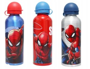 Butelka aluminiowa / bidon / korek niekapek / Spiderman / czerwona 4