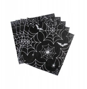 Serwetki Jednorazowe Halloween Pajęczyna na Urodziny 24szt 1