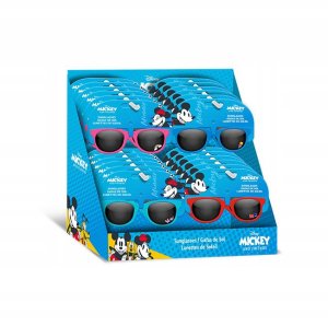 Okulary przeciwsłoneczne Mickey Minnie dla dzieci UV 400 różowo-błękitne 2