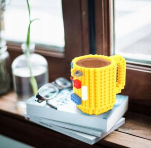 Kubek Klockowy + Klocki 350ml - Żółty 2