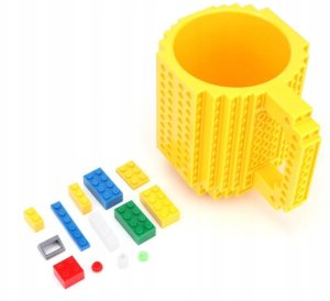 Kubek Klockowy + Klocki 350ml - Żółty 3