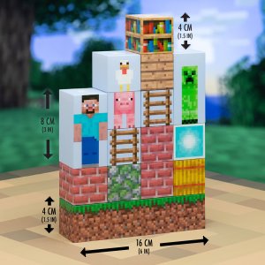 Lampka Minecraft Block Building Light Bloki Edycja Postacie 6