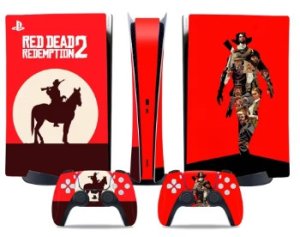 Naklejki Skórki na PlayStation 5 oraz Pady Motyw Red Dead Redemption 2 1