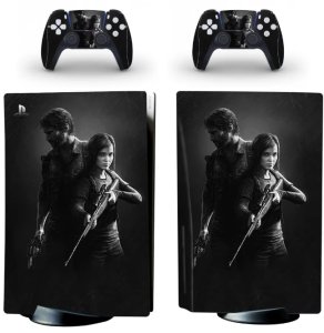 Naklejki Naklejka Skórki na PlayStation 5 oraz Pady Motyw The Last of Us 1