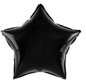 Balon Foliowy Czarna Gwiazda 45 cm 1