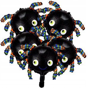Balon Pająk Foliowy HALLOWEEN 41 cm Zestaw 5 sztuk 1