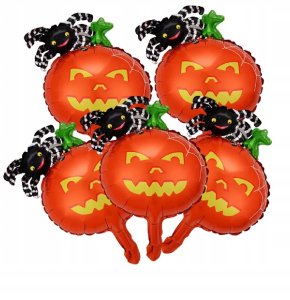 Balon Dynia Pająk Foliowy HALLOWEEN 41 cm Zestaw 5 sztuk 1