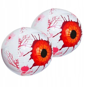 Balon krwawe gałki oczne / Party Horror / balony Halloween / 50cm / 2 szt 1