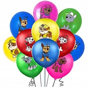 Balon Klasyczny z Nadrukiem na URODZINY - PSI PATROL - 12 szt 1