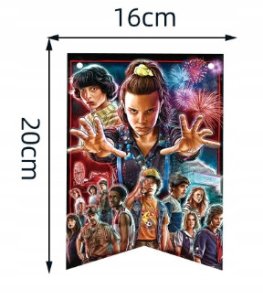 Girlanda Baner URODZINY HappyBirthday - 200cm - STRANGER THINGS 1