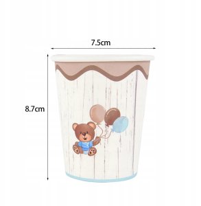 Kubeczki Jednorazowe MIŚ Happy Birthday Kubek URODZINY urodzinowe 10szt. 3