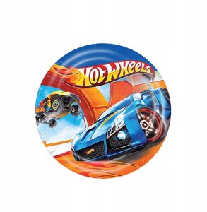 Talerzyki Hot Wheels Jednorazowe Papierowe Duże 23cm 10szt 2