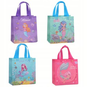 Torebki prezentowe Syrenki Mermaid Urodziny Party 23x22cm 4 szt 1