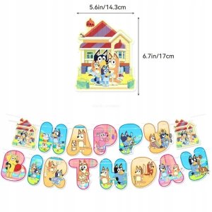 Zestaw Urodziny Bluey Urodziny Impreza okolicznościowa Happy Birthday 2