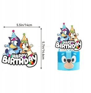 Zestaw Urodziny Bluey Urodziny Impreza okolicznościowa Happy Birthday 3