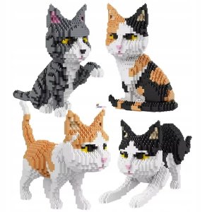 Klocki Konstrukcyjne KOTY Kot Szary 1300 elementów 5