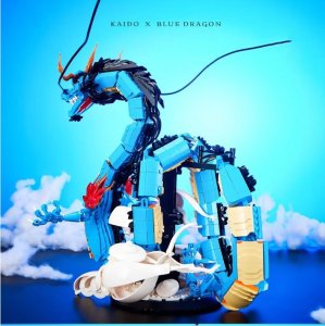 Klocki Konstrukcyjne SMOK Dragon Niebieski 1840 elementów 3