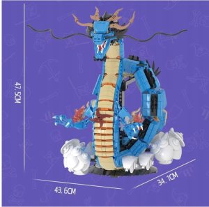 Klocki Konstrukcyjne SMOK Dragon Niebieski 1840 elementów 6