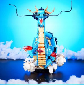 Klocki Konstrukcyjne SMOK Dragon Niebieski 1840 elementów 8