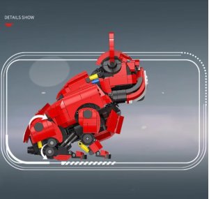 Ruchome klocki Konstrukcyjne Bulldog mechaniczny Buldog 1675 elementów 13