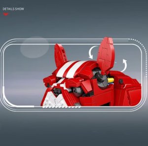 Ruchome klocki Konstrukcyjne Bulldog mechaniczny Buldog 1675 elementów 15