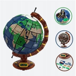 Globus z Klocków Klocki Konstrukcyjne 1587 Elementów 3