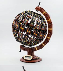 Globus z Klocków Klocki Konstrukcyjne 1587 Elementów 6