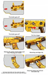 Ruchome klocki Konstrukcyjne Karabin AK47 1548 elementów 1